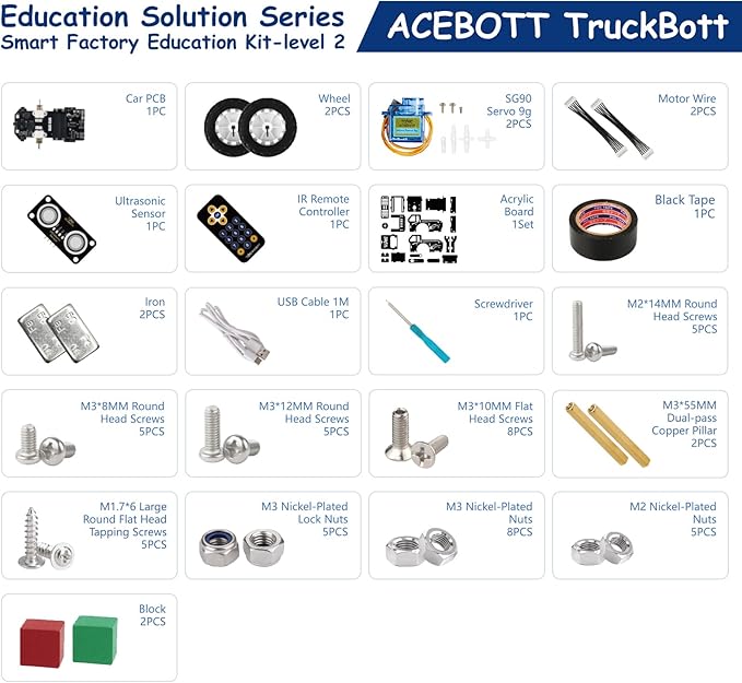 ACEBOTT Robotics for Kids Ages 12+, 2 in 1 Smart Robot Car Kit Compatible with Arduino & Scratch, STEM Toys Coding Robot Kit for STEM Classroom & Home Education, for Kids and Teens