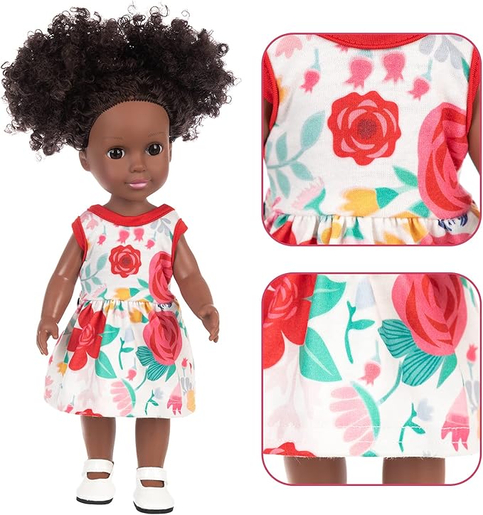 14.5 Inch Black Dolls and Black Baby Doll Clothes Accessories