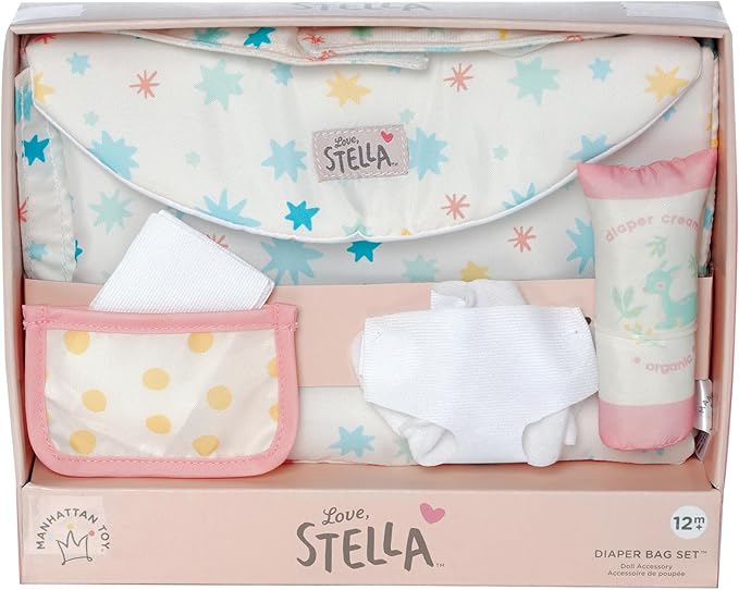 Love, Stella 6-Piece Diaper Bag Changing Mat Combo for Soft Dolls by Manhattan Toy