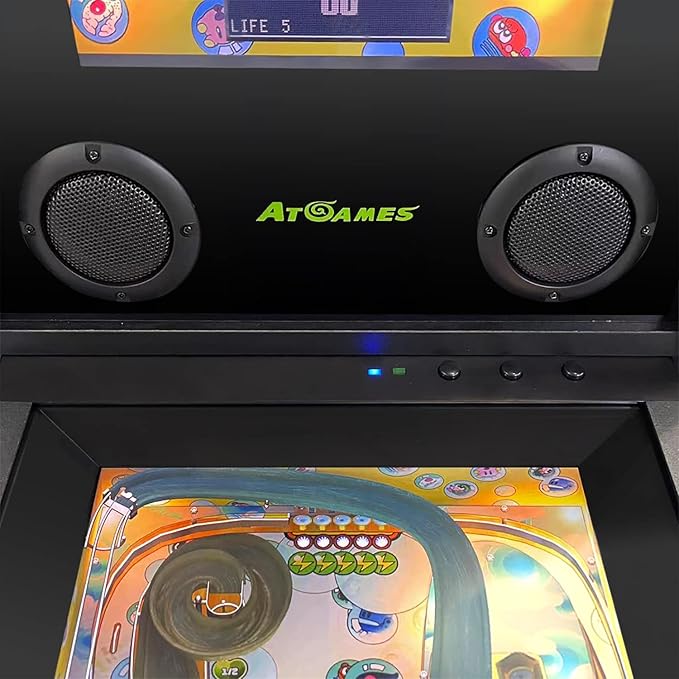 Legends Pinball Micro, Arcade Machine Console, Classic Retro Video Games, 50 Built in Licensed Pinball Games, Space Invaders, Bubble Bobble,Time Machine, WiFi, HDMI, Bluetooth