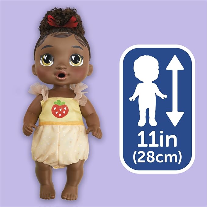 Baby Alive Fairy Fashions Berry Boo Doll with Clothes Accessories, Black Hair, 11 Inches, Toys for 3 Year Old Girls and Boys & Up (Amazon Exclusive)