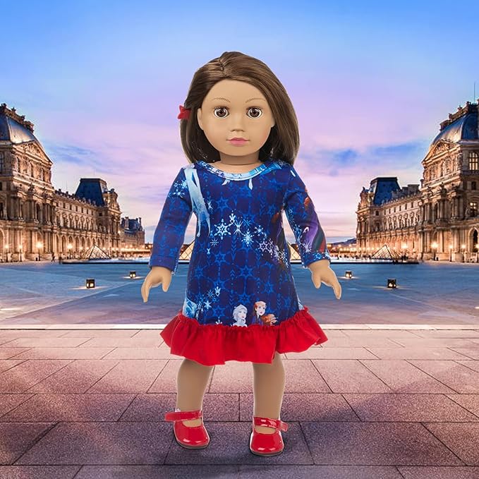 23 Pcs American Doll Clothes Dress and Accessories Sets for American 18 inch Dolls - Including 10 Complete Set of Clothing , Doll Accessories with Hair Bands and Hair Clip