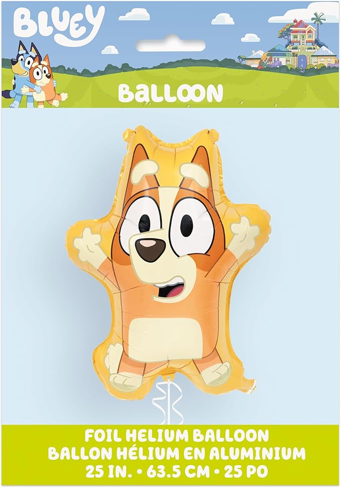 Bluey and Bingo Large Balloons | 28" Bluey and 25" Bingo | Sticker | Birthday Decorations and Party Supplies | Officially Licensed