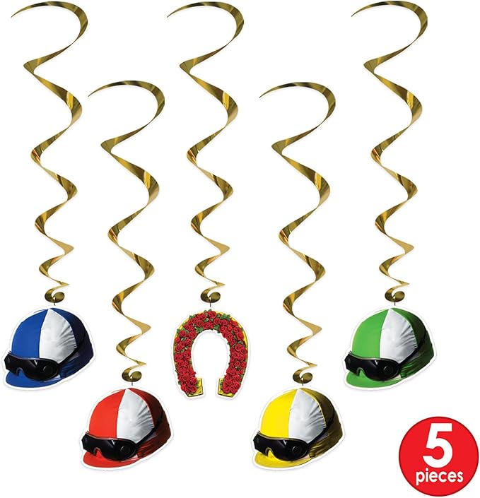 Beistle Derby Day Whirls (5/Pkg) (Pack of 2)