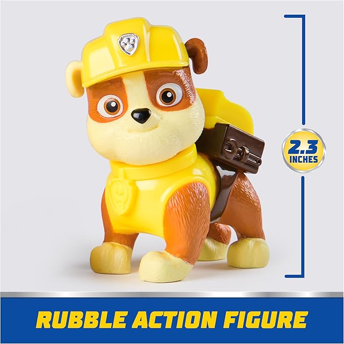 PAW Patrol, Rubble’s Bulldozer Toy Truck with Collectible Action Figure, Sustainably Minded Kids Toys for Boys & Girls Ages 3 and Up