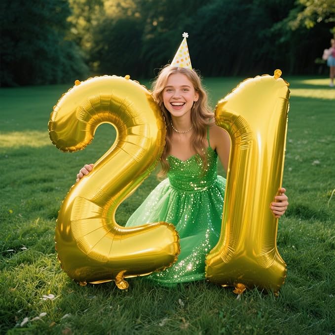 40 Inch Gold Balloon Number 12 Balloon,Jumbo Mylar Foil Helium Balloon for 12 Birthday Digital Balloons for Birthday Party,Wedding Anniversary Party Decorations