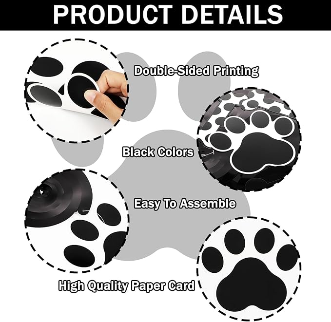 60PCS Dog Birthday Party Decorations Puppy Birthday Decorations Dog Party Hanging Swirl Dog Paw Bone Ceiling Streamers Garland Dog Themed Party Banner for Girl Boy Kids Pet Dog Baby Shower Decor