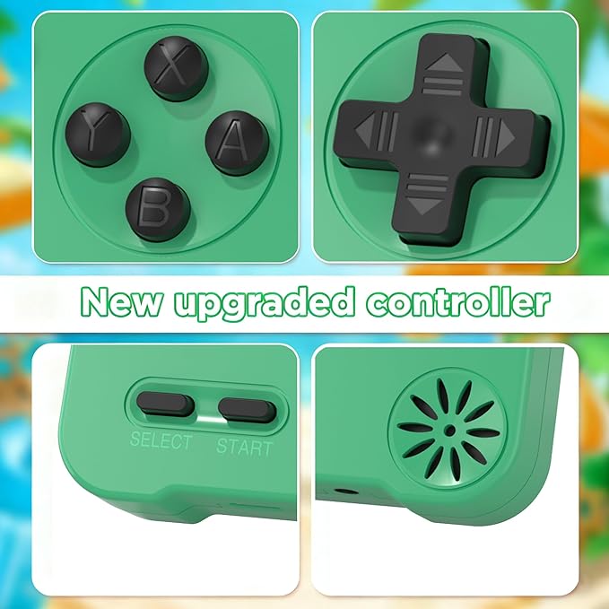 Handheld Games Console, Built-in 500 Video Games, Portable Video Gaming Player with 3.0 Inch lPS Screen，Rechargeable Retro Electronic Gaming System, Pocket Mini Arcade