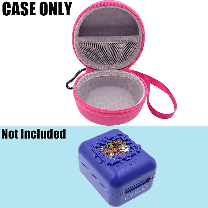 Hard Carrying EVA Case Compatible with Bitzee Digital Pet Interactive Virtual Toy, Storage Travel Holder for Bitzee Virtual Electronic Pets and Accessories (Case Only) (Pink)