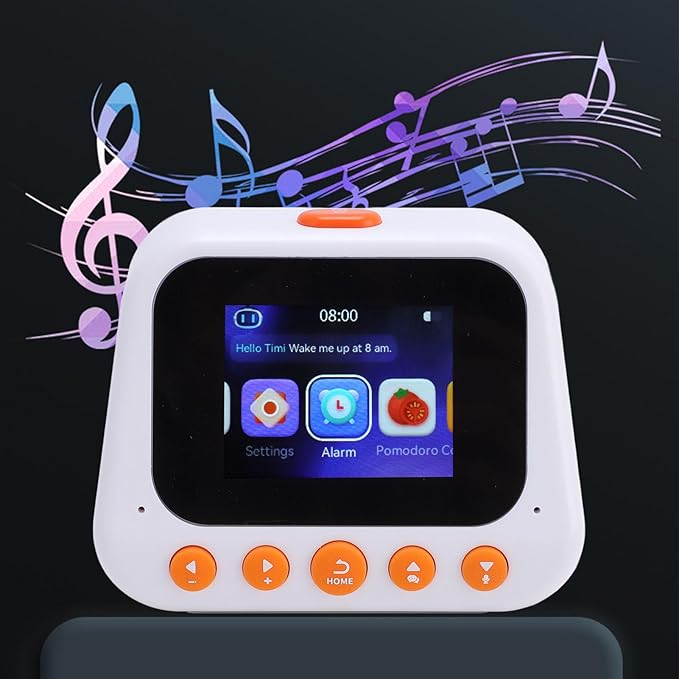 AI Intelligent Learning Robot, Type C Time Manager Reminder 2 in 1 with Voice Multifunctional Translation Early Education Machine, AI Desktop Robot with User Manual