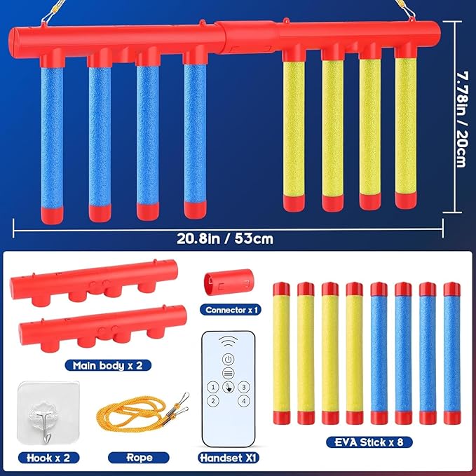 Reflex Sticks, Reflex Game Falling Stick, Drop Stick Games for Reaction Time Training, Catching Sticks Game for Kids & Adults Hand-Eye Coordination Training Toy, 3 Adjustable Speeds
