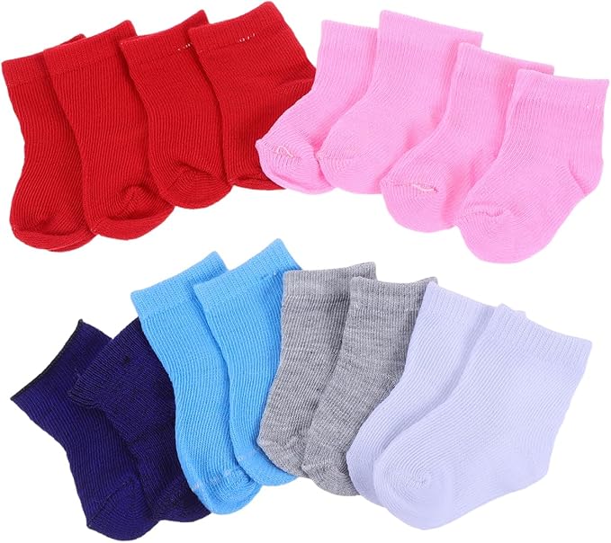 NUOBESTY Doll Accessories 8 Pairs of Doll Socks Mini Sock Baby Clothes Action Figure Accessories for Socks