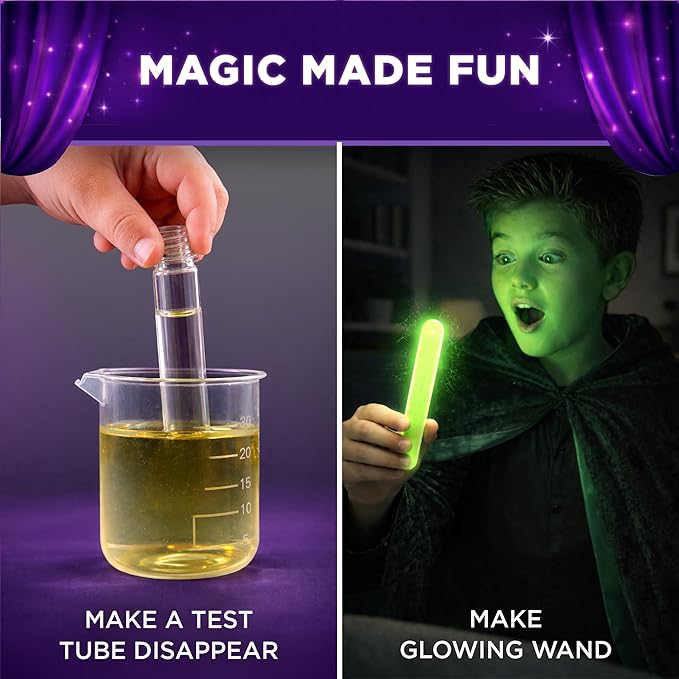 Doctor Jupiter Magic Science Kit, Chemistry Set for Kids Ages 8-10-12-14 | Easter, Birthday Gift Ideas for 8+ Boys and Girls | Toy STEM Kit with 10 Science Experiments, Magic Tricks