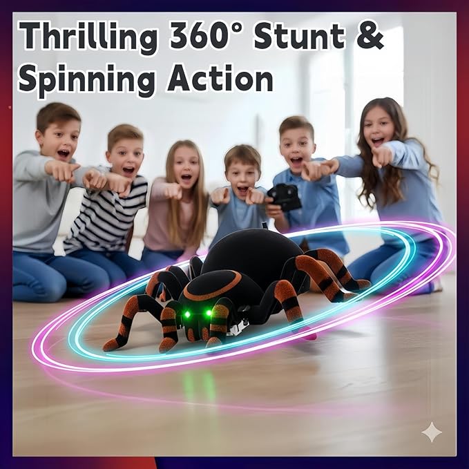 Wall Climbing Spider,Rc Car Toys for Kids,Remote Control Cars,Wall Crawler Robot Spider,Fun Kids Toys,Cool Prank Gadgets 2025,Halloween Christmas Birthday Gifts for Boys Girls Teens