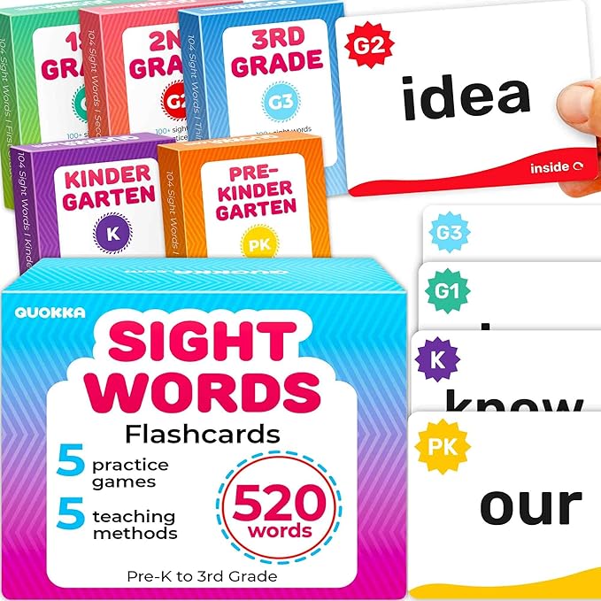QUOKKA Set of Learning Flash Cards for Kids