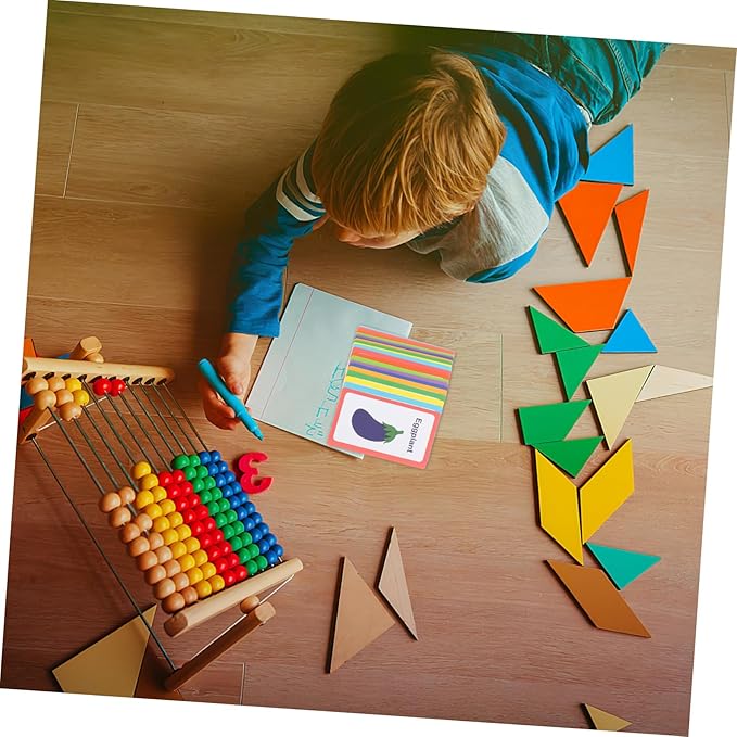 BESPORTBLE Learning Flash Cards Bright Alphabet Cognition for Early Education with Paper and Portable for Interaction