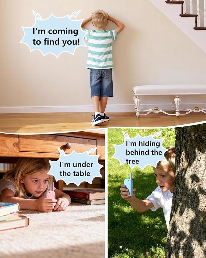 2026 Upgrade Video Walkie Talkies, Kids Communication Toys with Screen, Video Walkie Talkies for Kids with Voice Changer, Durable Walkie Talkie Toys Gifts for Indoor Outdoor Family Play Ages 3-12