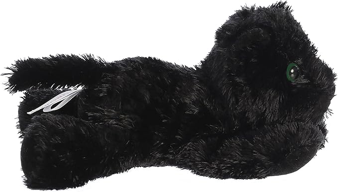 Aurora® Adorable Mini Flopsie™ Onyx™ Stuffed Animal - Mini Companions Ready for Playful Adventures - for Kids All Ages, Toddlers, Adults, and Families - Black 8 Inches