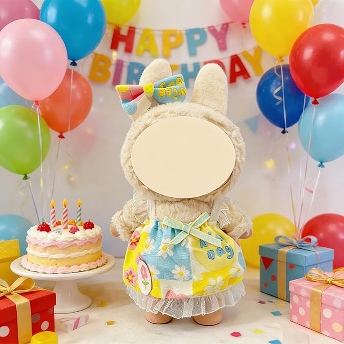 Clothes and Dress for Doll, 6 Pack Doll Outfits for 17cm Plush, Perfect for Play and Display, Accessories for Doll's Collectors, (No Dolls) (Set 1)