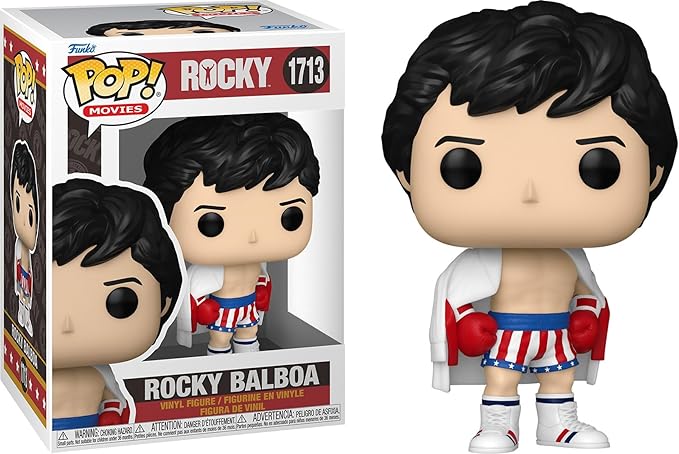 Funko Rocky IV - Rocky Balboa with USA Flag Shorts + Pop Protector: Retro Pop! Movies Vinyl Figure (Gift Set Bundled with ToyBop Box Protector Collector Case)