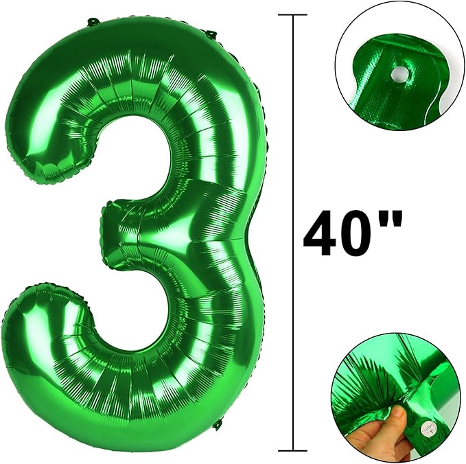 40 Inch Green Number 23 Digital Balloon,Jumbo Mylar Foil Helium Balloon for 23 Balloons for Birthday Party,Wedding Anniversary Party Decorations