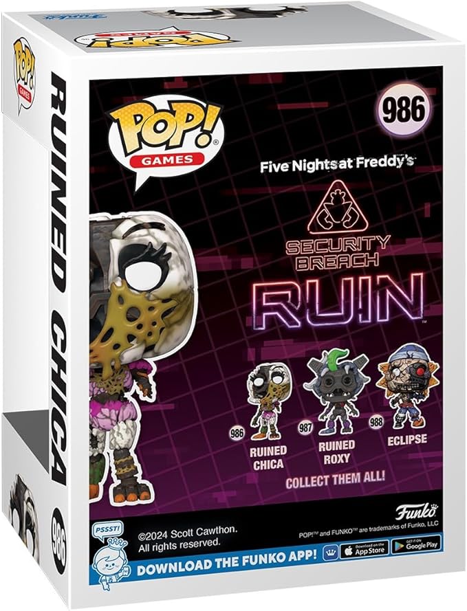 Funko POP! Games: Ruin - Ruined Chica - FNAF - Collectable Vinyl Figure - Gift Idea - Official Merchandise - for Kids & Adults - Video Games Fans - Model Figure for Collectors and Display