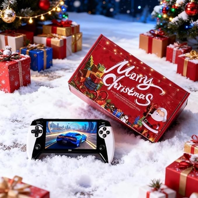X9 Retro Handheld Game Console, 2026 New Retro Game Console, 8gb with HD 5.5-Inch IPS Screen, 20000+ Built-in Games, Handheld Emulator Supports Connection to TV, for Any Age Group (1Pc)