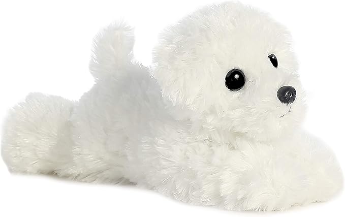 Aurora® Adorable Mini Flopsie™ Snowball™ Stuffed Animal - Mini Companions Ready for Playful Adventures - for Kids All Ages, Toddlers, Adults, and Families - White 8 Inches