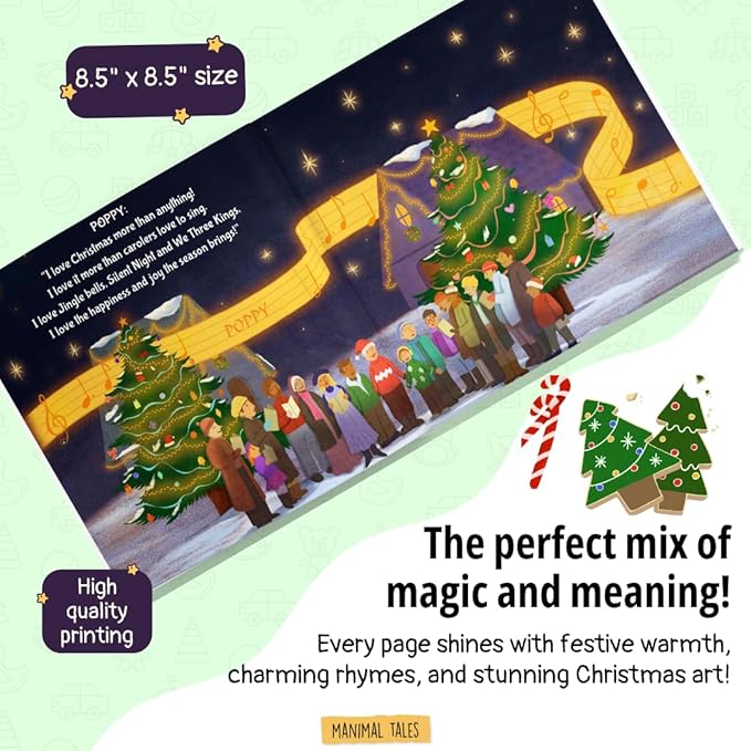 Personalized Christmas Book for the Entire Family – We Love Christmas the Most! – Custom Family Name Holiday Story for Kids, Parents & Grandparents to Read Together - Manimal Tales (8.5" x 8.5")
