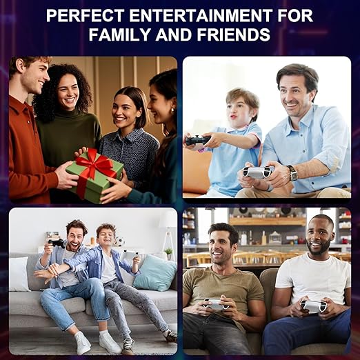 Retro Gaming Console, Game Stick,4K HDMI Output , 40,000+ Games and 23 Emulators, Dual 2.4G Wireless Controllers ,Plug and Retro Play Video Games for TV(64G)