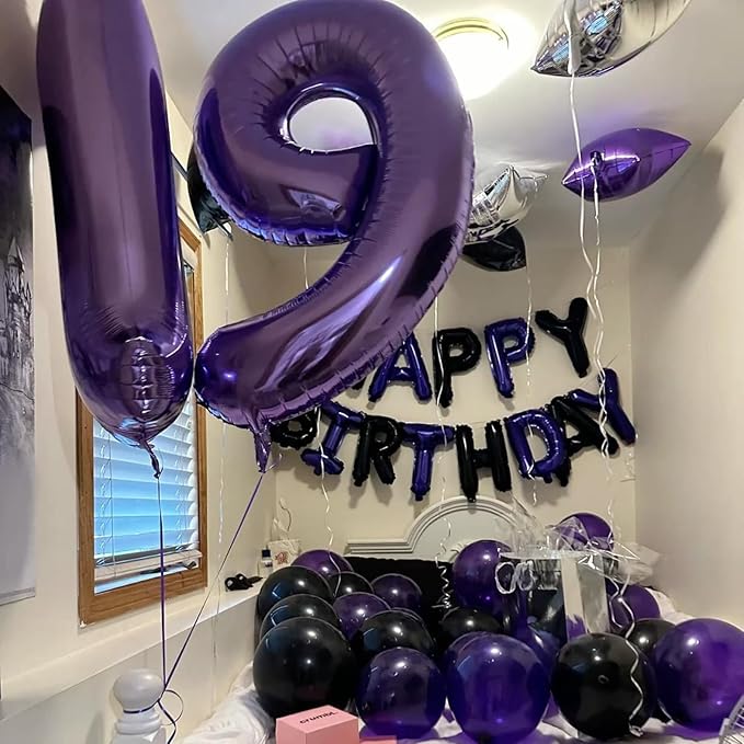 40 Inch Purple Number 29 Digital Balloon,Jumbo Mylar Foil Helium Balloon for 29 Balloons for Birthday Party,Wedding Anniversary Party Decorations