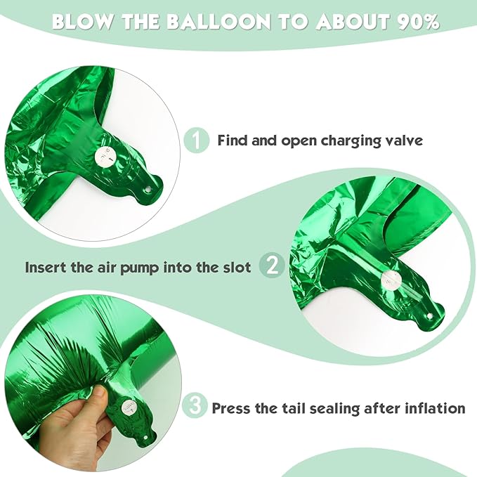 40 Inch Dark Green Number 3 Balloon, Giant 3 Number Balloons for 3rd Birthday Decorations, Party Supplies for Baby Boy Girl, Dark Green Party Decor