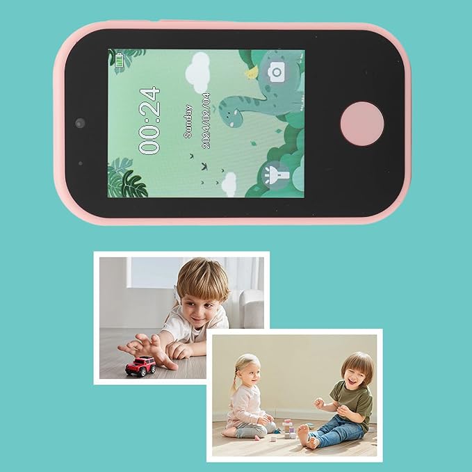 Kids Camera Digital Camera for 3-8 Year Old Girls Boys, 1080P Music Player Puzzle Games Children Phone with Selfie Camera (Pink)