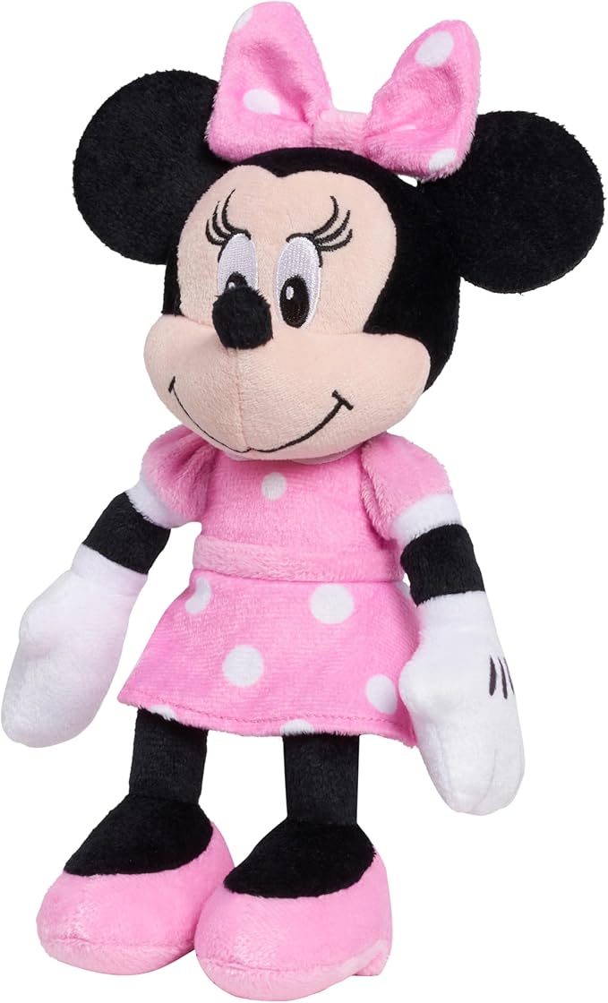 Disney Junior Mickey Mouse Bean Plush Minnie Mouse Stuffed Animal, Kids Toys for Ages 2 Up by Just Play