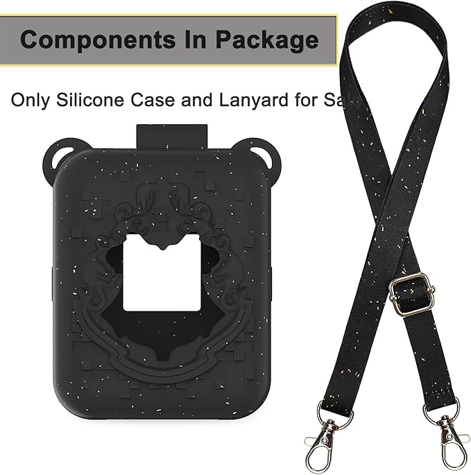 Silicone Case for Bitzee Harry Potter Interactive Digital Pet, Protective Cover for Harry Potter Bitzee Virtual Electronic Pets Accessories (Black Case)