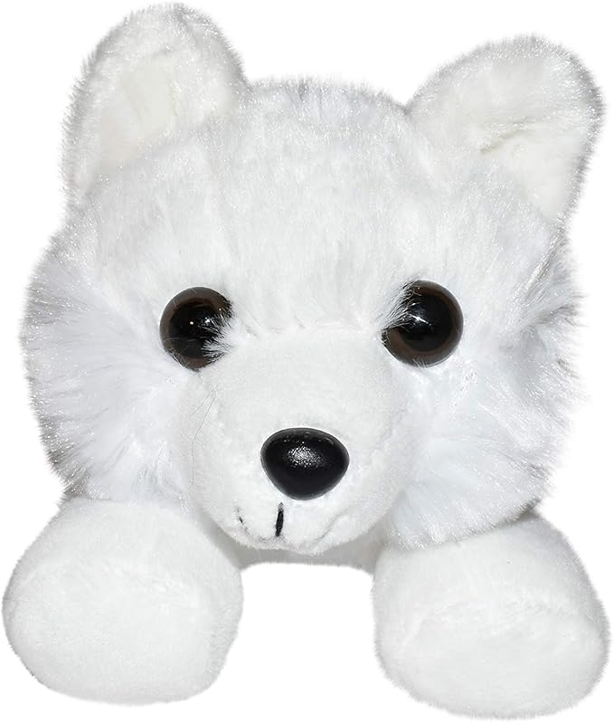 Wild Republic Arctic Fox Plush, Stuffed Animal, Plush Toy, Gifts for Kids, Hug’Ems 7"