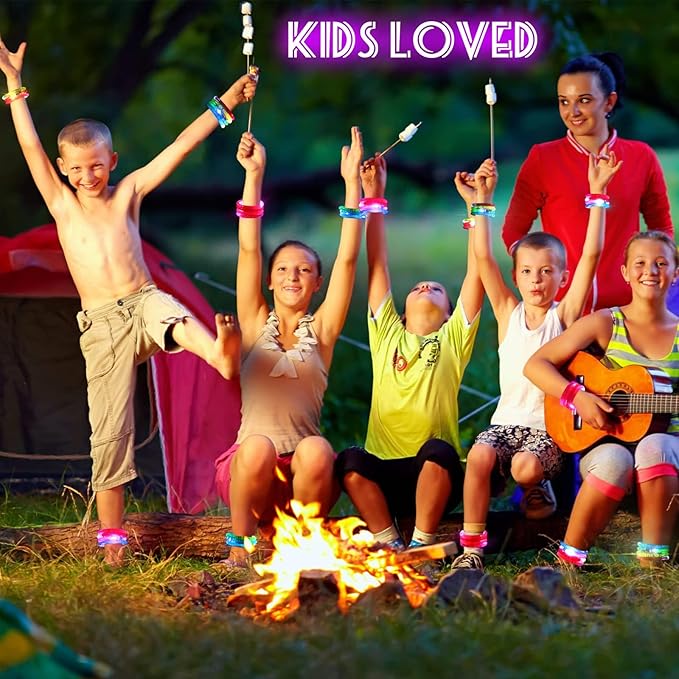 90 Pcs Glow Sticks LED Bracelets, Glow in the Dark Party Supplies for Kids/Adults, Flashing Light up Toys Goodie Bags Stuffers, Christmas Neon Accessories Carnival Birthday Concert Party Favors