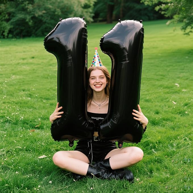 40 Inch Black Foil Balloons Number 1,Foil Mylar Big Number Balloons Huge Number Balloons for 1st Birthday Party Supplies Anniversary Decorations
