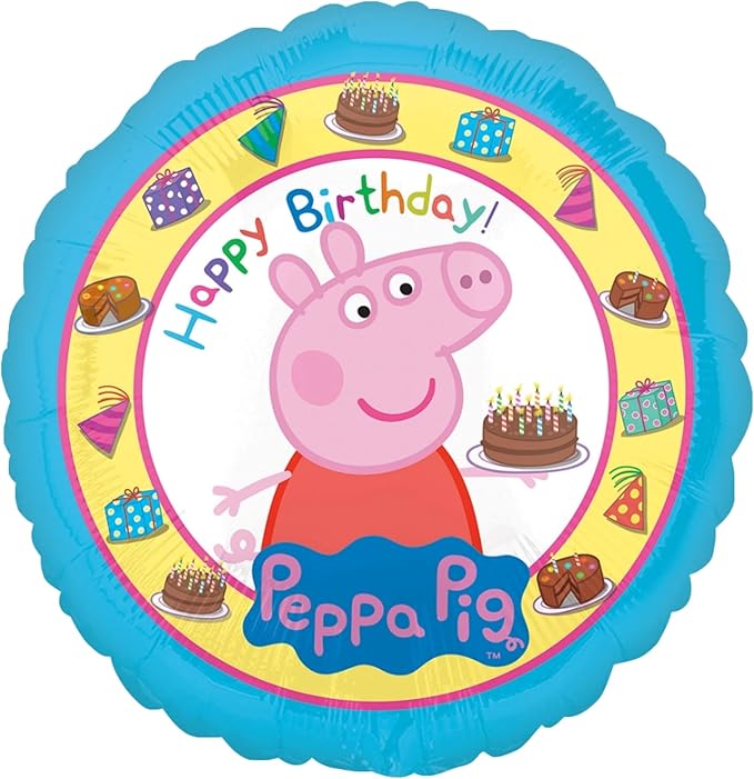 Anagram Peppa and George Happy Birthday Party Supplies Pig Foil Balloon Bouquet Decorations, BQ_4288