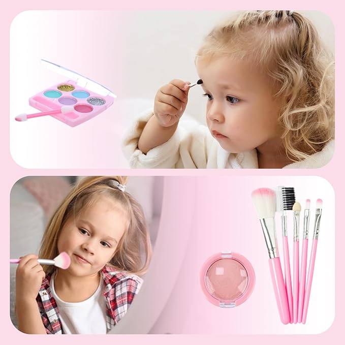 UNICORN ELEMENT American 18 Inch Doll Makeup Accessories and Clothes,Sequin Backpack Set for 18" Dolls Include Skirt Bracelet Hair Clip Phone and Makeup Sets（No Doll and Shoes