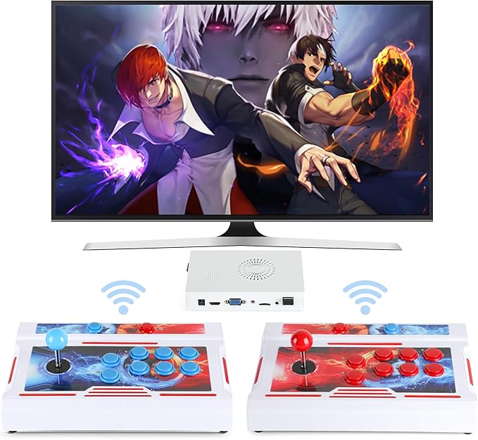 Pandora Box Arcade Game Console 32000 Games Pre-Install,Retro Game Machine for TV PC Projector, Supports Up to 4 Players, Full HD Output,, Search, Save, Hide, Favorites List