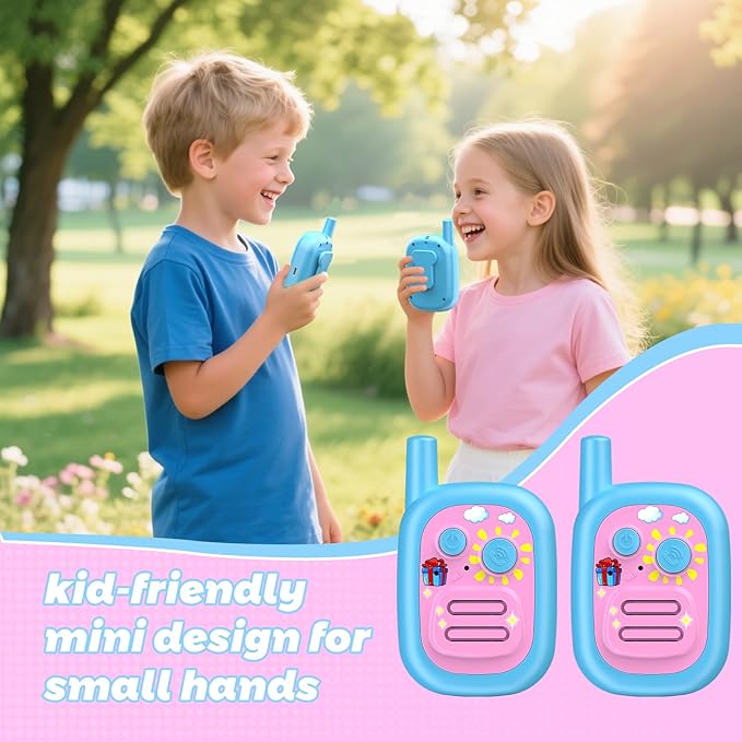 Walkie Talkies for Kids 3 Pack,3 Miles Family Walky Talky Children Radio Long Range,22 Channels Kids walkie talkies with VOX Function,3-12 Years Old Boys Girls Xmas Birthday (Blue 001)