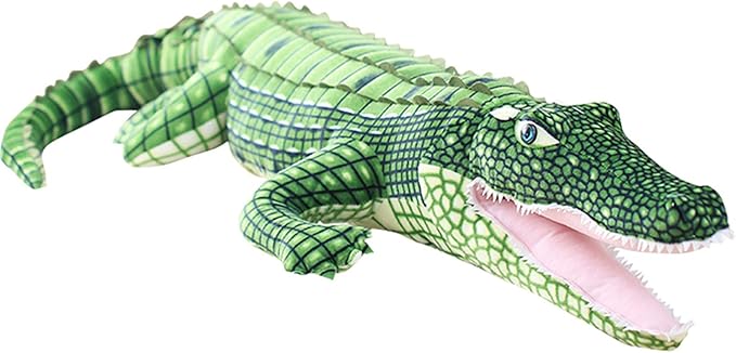 MMTTAO Alligator Plush Toy Realistic Crocodile Stuffed Animal 39 Inch Jumbo Animal Stuffed Soft Plushies Cute Dolls Collection Huggable Pillow Cushion Birthday Gift for Kids Children Boys Girls, 39''