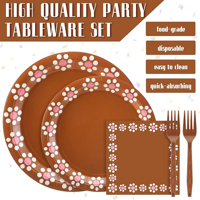 122 Pcs Cielito Lindo Party Decoration Platos De Barro Mexicanos Fiesta Talavera Paper Plates Mexican Napkins Forks Tableware Set for Baby Shower Birthday Weeding Supplies, Serve 24