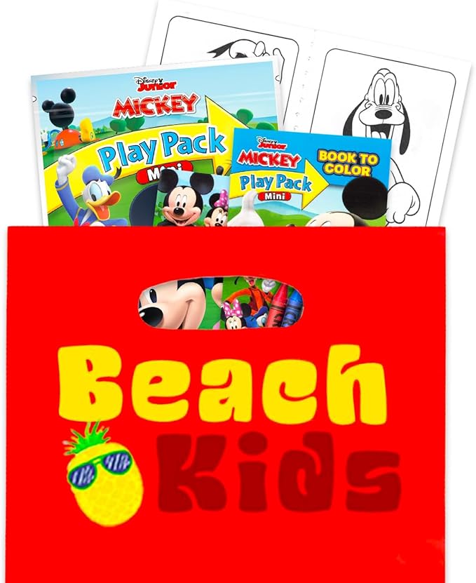 Mickey Mouse Club House Mini Party Favors Set - Bundle with 24 Mickey Play Packs with Coloring Pages, Stickers, More | Mickey Party Supplies