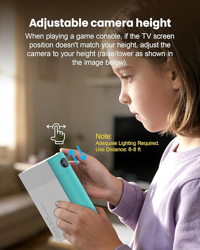 AR Motion Game Console for Kids: Plug and Play TV Video Game System for Indoor Physical Play Interactive Family Fun Game Nights Parties Playtime - Great Gift for Boys Girls (Green&White)