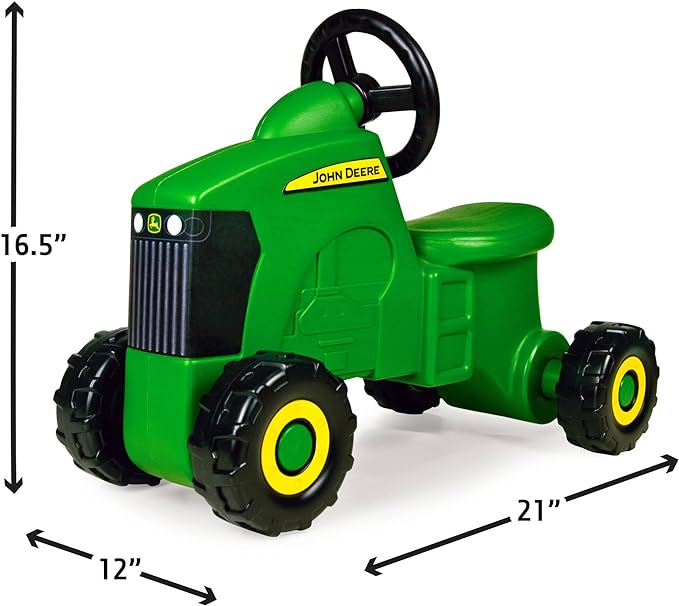 John Deere Ride On Toys Sit 'N Scoot Activity Tractor for Kids Ages 18 Months and Up, Green