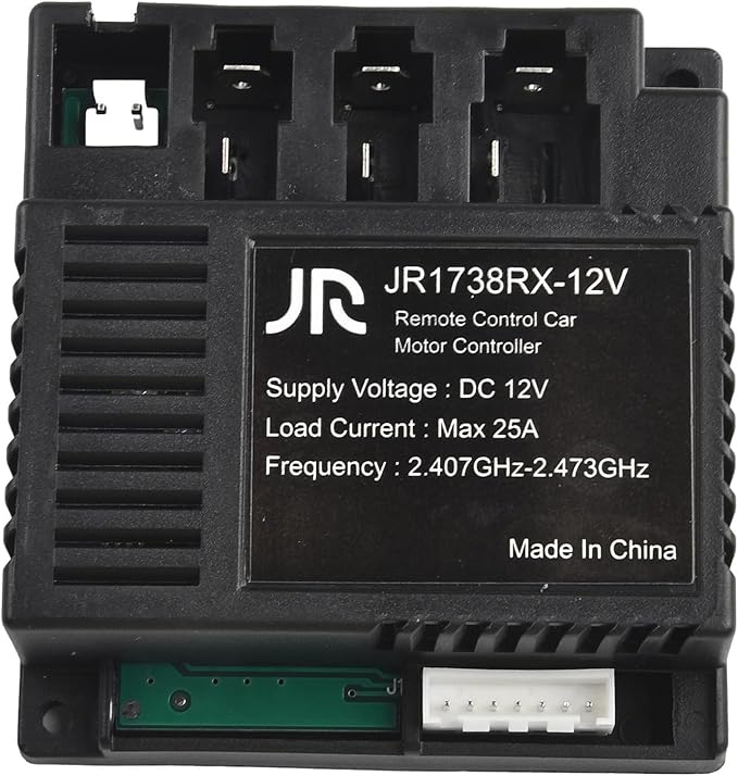 JR-RX-12V 6V 24V Electric Vehicle Receiver Module for Remote Control Toy Car Parts, RC 1, RC 2, RC 3, RC 4, JR-RX-6V, JR-RX-6V receiver, Children Electric Car Remote Control(JR1738RX-12V)