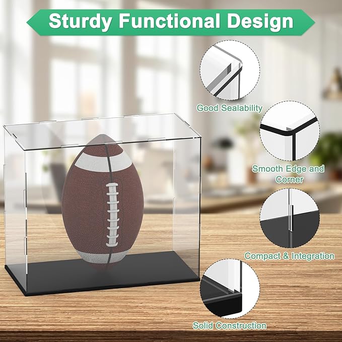 Clear Acrylic Display Case, 12 x 6 x 10 Inch Assemble Clear Acrylic Display Box Dustproof for Action Figures/Model/Statues/Collectibles/Doll/Toys/Home Storage