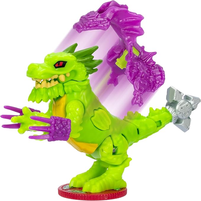 Legends of Akedo Ninja Bosses, Venom Claw, 3" Tall Battling Action Figure with 360˚ Tail Whip and Claw Attack Spin Action, Double Defense Armor That Pops Off When Struck, 4 Ninja Bosses to Collect